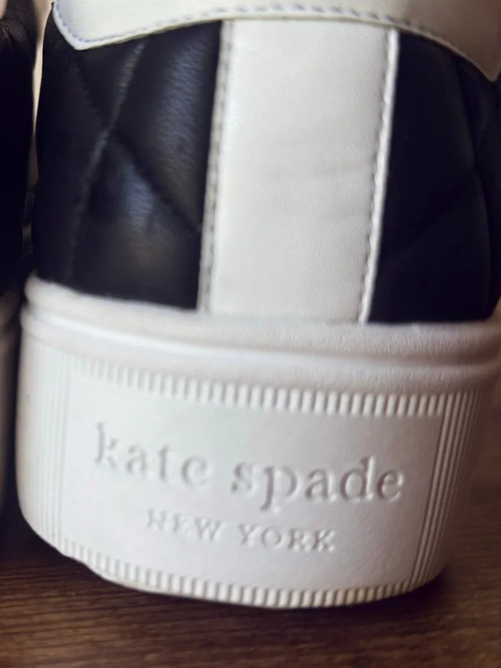 Kate Spade platform Quilted Black & White Sneakers